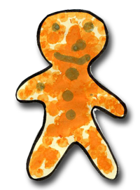Ornage Gingerbread Man