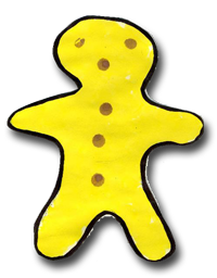 Yellow Gingerbread Man